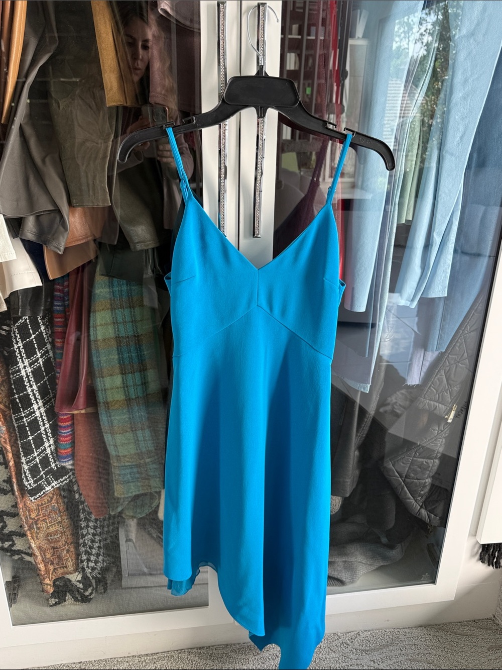 Alice + Olivia Beth Blue Asymmetrical dress sz4 $450